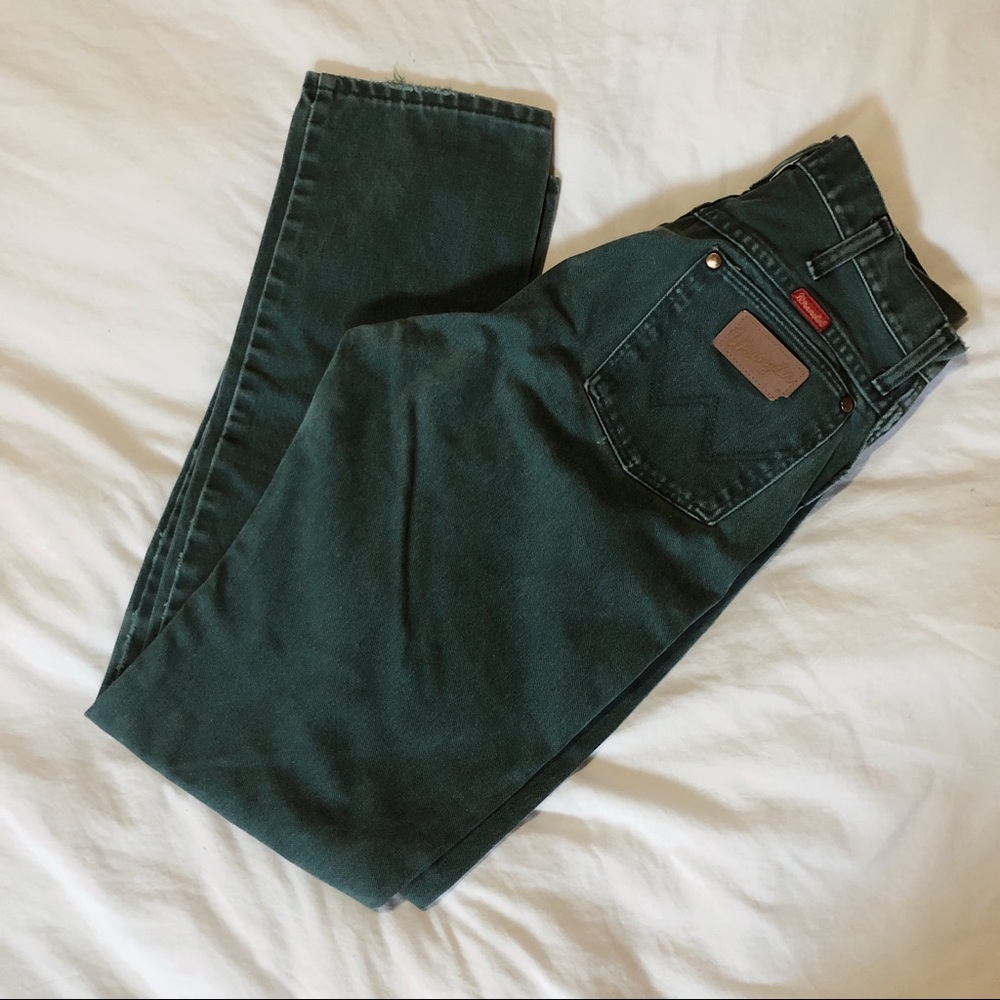 Dark Green Wrangler Jeans